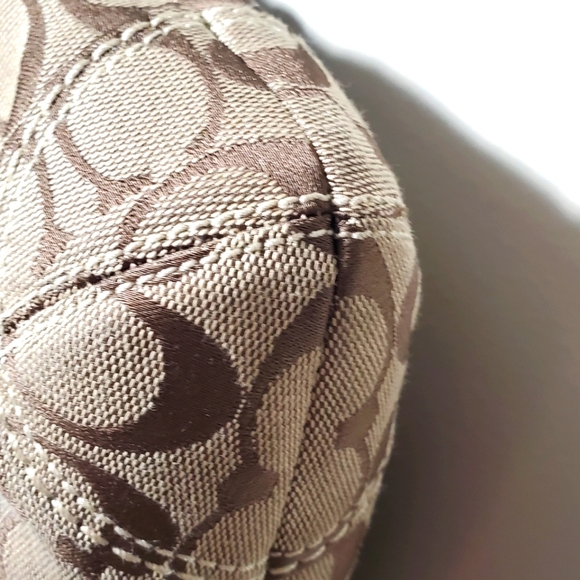 COACH Bleecker | Coach Shoulder Bag HO773-11441 Khaki Monogram Bleecker Leather - Picture 7 of 16